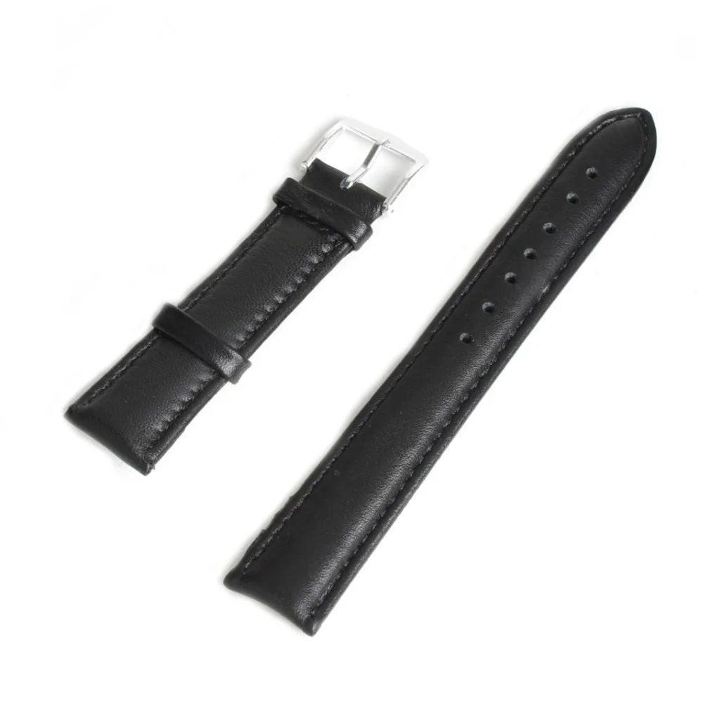 DIY 20mm Leather Watch Replacement Band Strap Watchband Black for Mem Women Dress Casual Gift SB0461 | Наручные часы