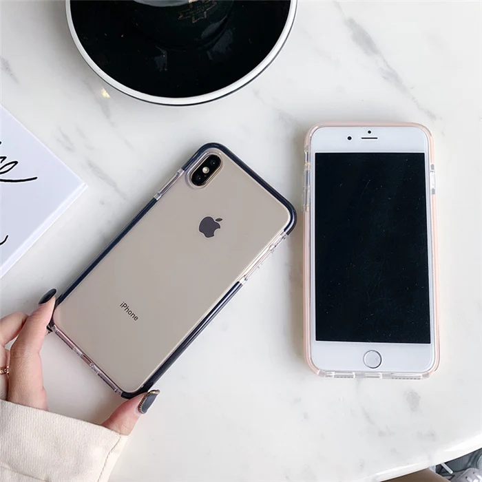 Противоударный чехол для iphone 11 11Pro Max XR XS Max, прозрачный мягкий чехол из ТПУ для iphone 6, 6s, 7, 8 Plus, защитный чехол