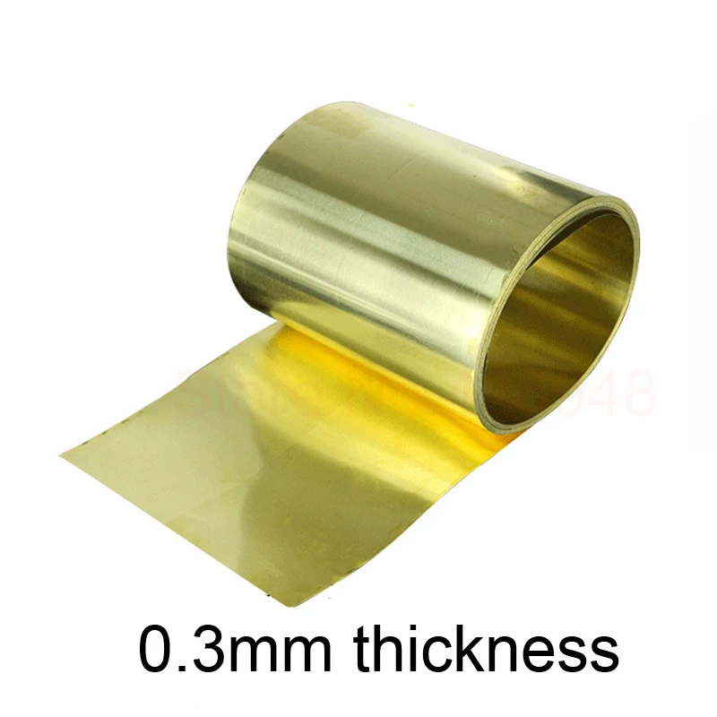 brand new Thin latten flitter gold brass sheet Yellow copper foil Brass plate 0.3mm thickness 200mm width strip | Обустройство дома