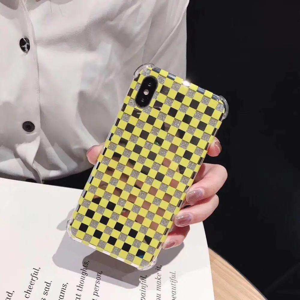 Чехлы IMD с сетчатым рисунком для iPhone X XS Max XR 8 7 Plus чехол телефона покрытием и