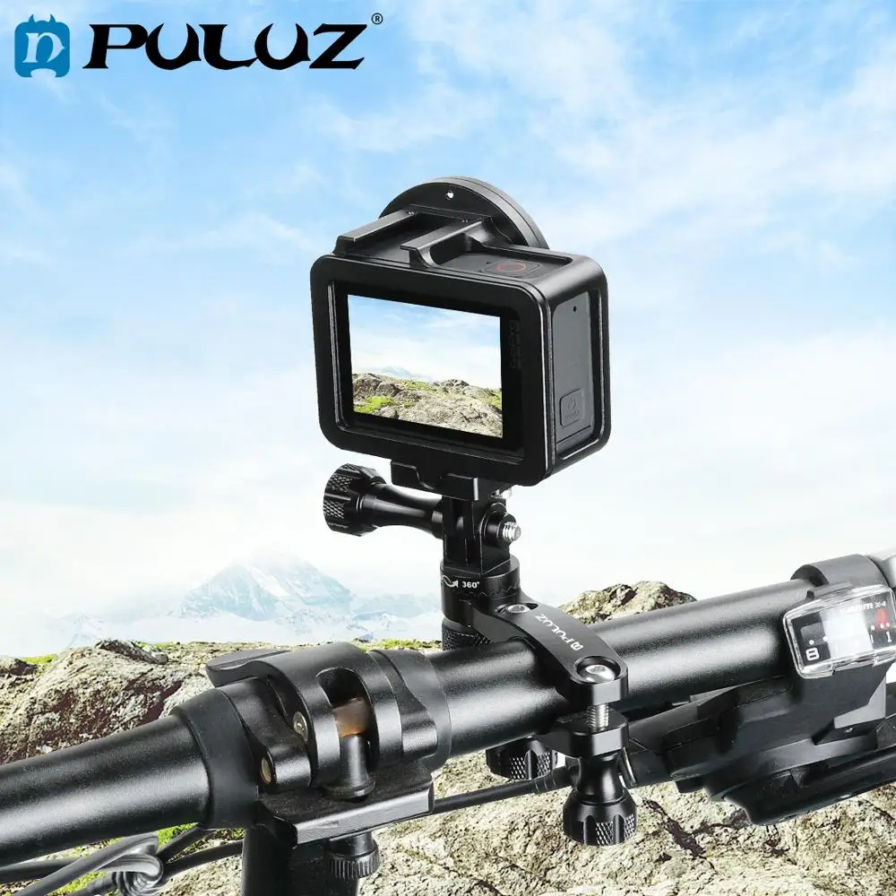 Алюминиевый адаптер PULUZ с вращением на 360 градусов для руля и винта GoPro HERO7/6/5/4 Session