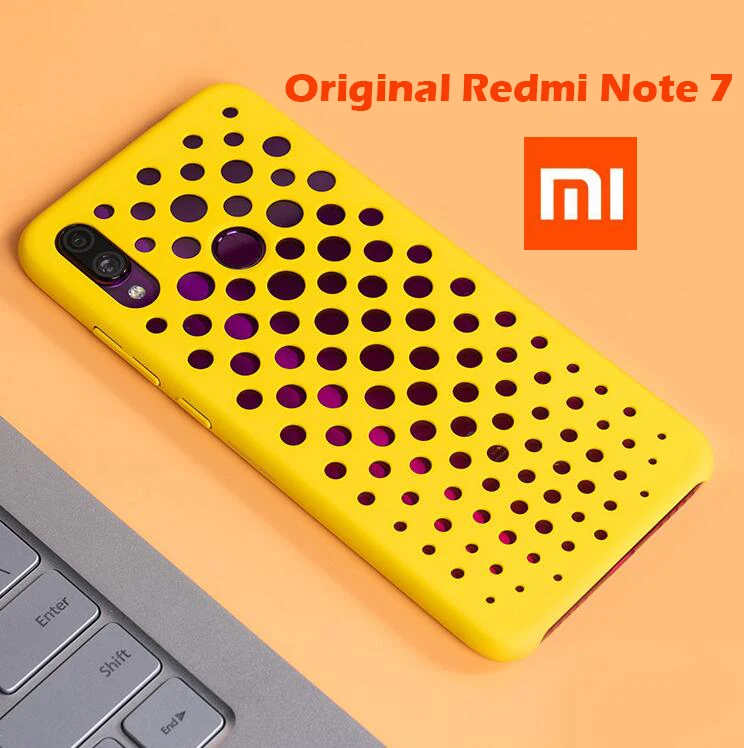 100% Оригинальный Официальный чехол-накладка для Xiaomi Redmi Note 7 Модный чехол с
