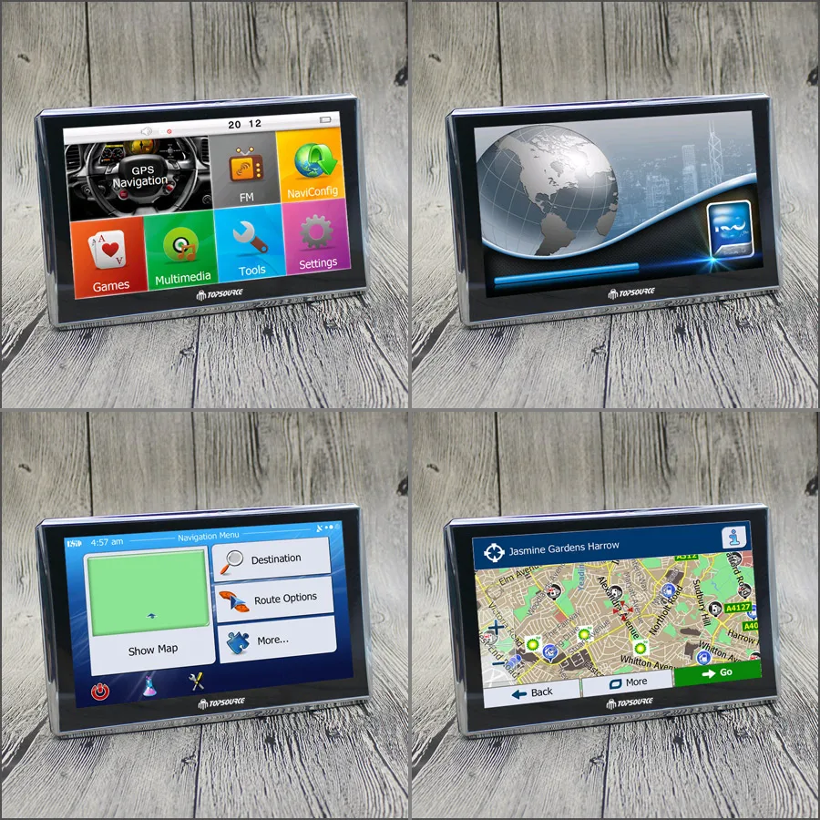TOPSOURCE 5 дюймов и 7 Автомобильный gps-навигатор 8 ГБ 800 МГц карта бесплатное