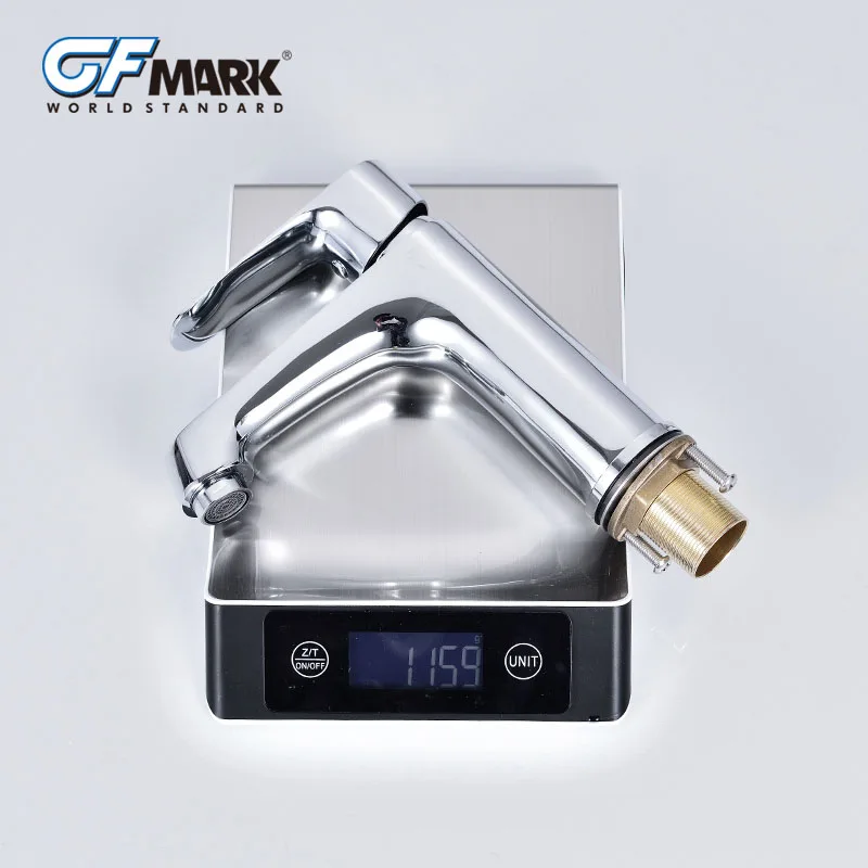 GFmark смеситель для ванной комнаты с одной ручкой раковины Современный хром одно