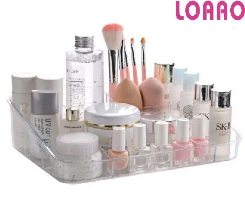 

Прозрачная коробка для хранения косметики, модная коробка для макияжа, Домашний Органайзер, коробка для кистей, помады, ювелирных изделий и ...