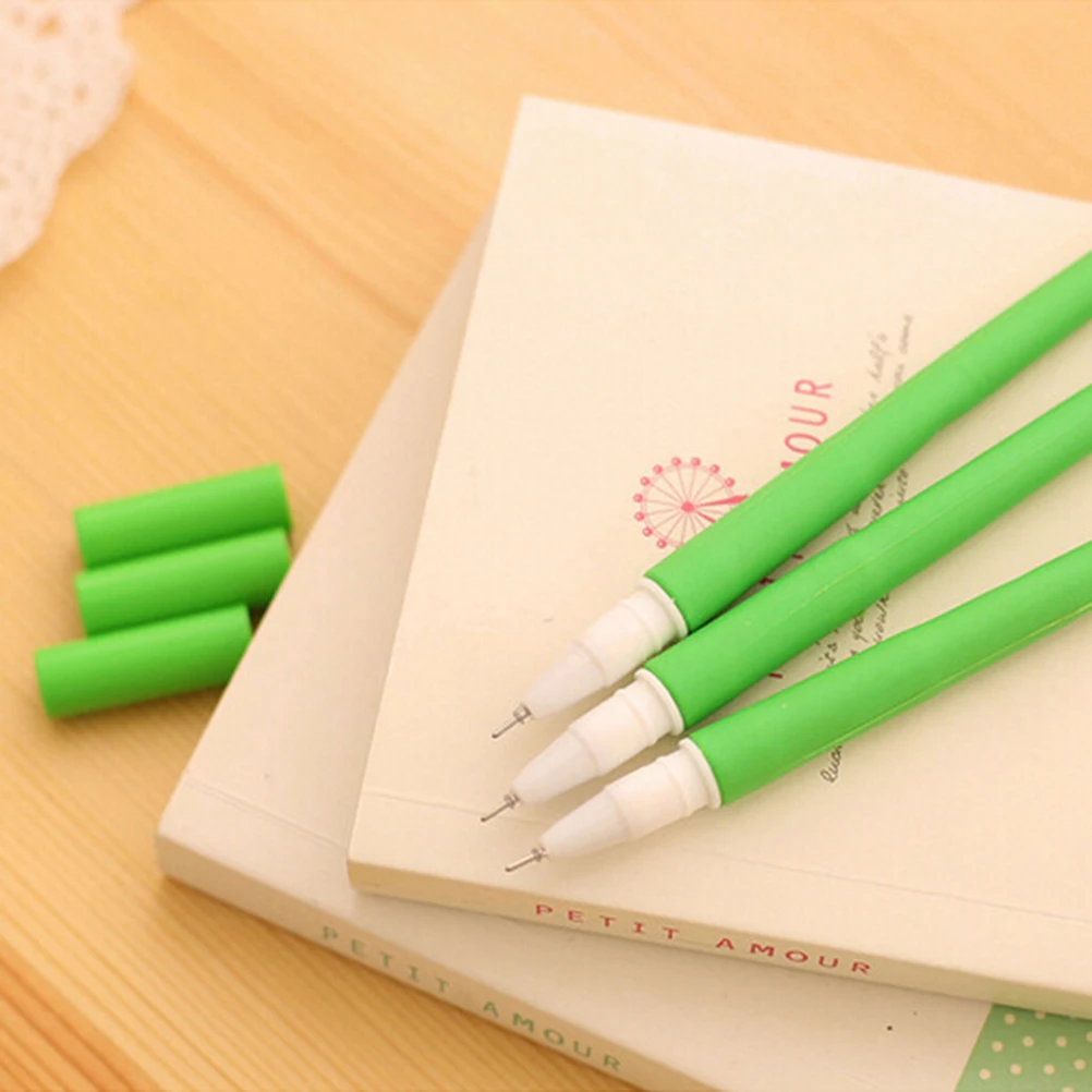 

6 Pcs Mixed Styles Flower Plant Shaped Ball Point Pen Creative Stationery Ballpoint Pen 20cm