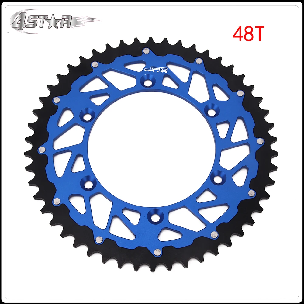 48T Мотоциклетные 44 46 т 48 49 50 т ЧПУ сзади Звездочка для YAMAHA YZ YZF WR WRF 125 250 400 426 450 TTR230 Байк - Цвет: 48T