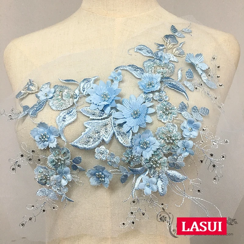 Новинка 0440 36 5*30 см = 1 шт. свадебное/вечернее платье LASUI 2019 сделай сам розовое синее