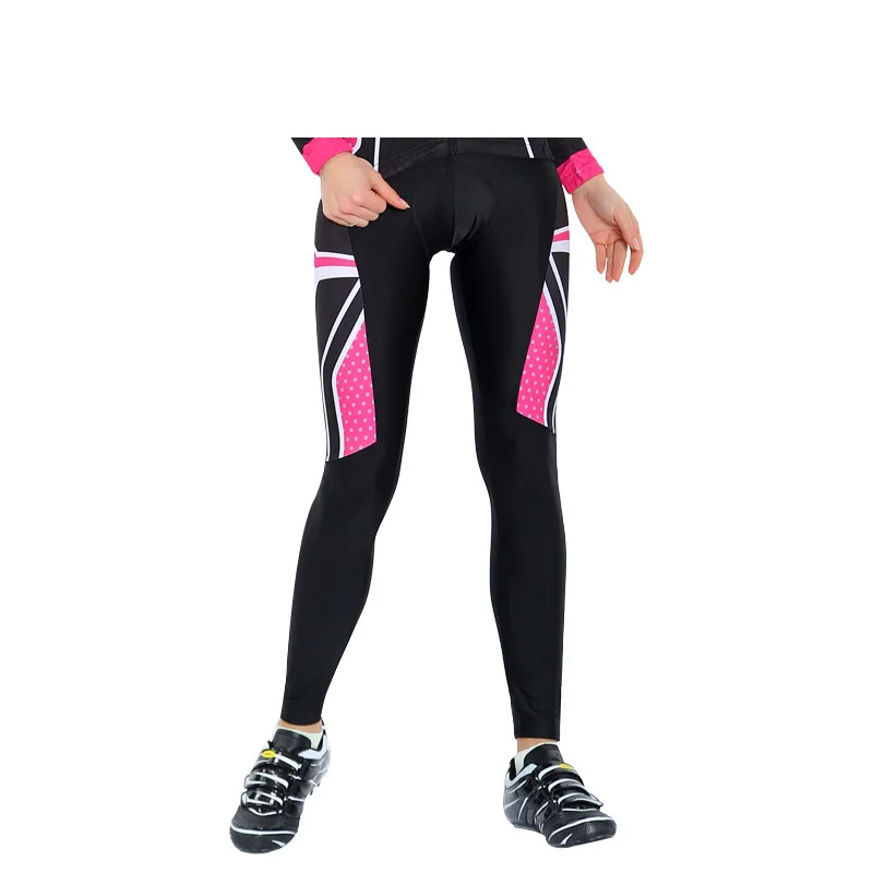 women long pants Женские велосипедные брюки, длинные велосипедные брюки, шорты для езды на горном велосипеде, одежда с 3D подкладкой, светоотражающие компрессионные женские колготки - Цвет: women long pants