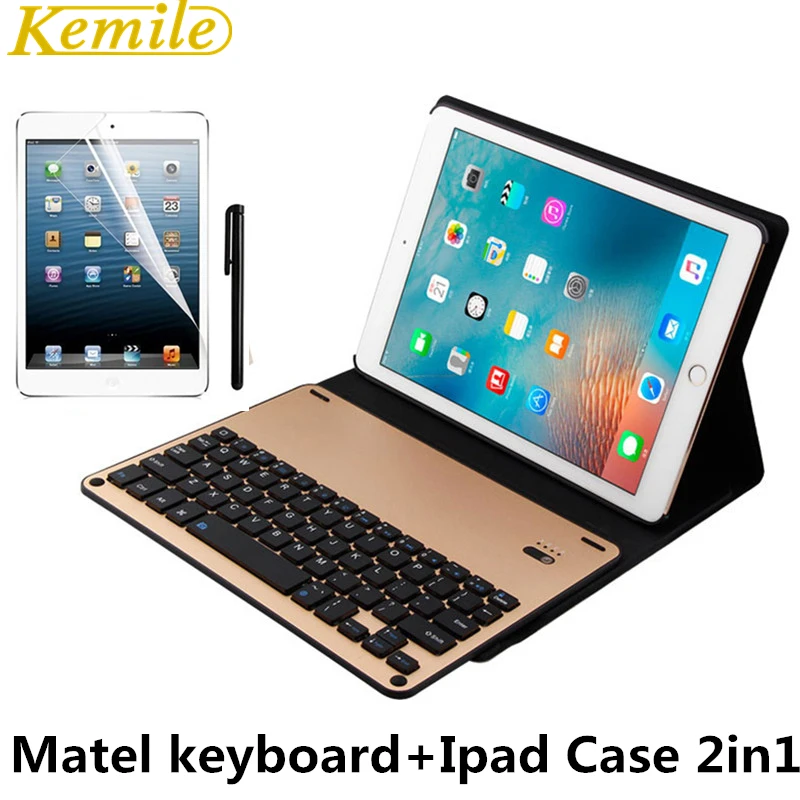 Кожаный чехол для iPad mini 5 с клавиатурой Bluetooth металлическая смарт клавиатура