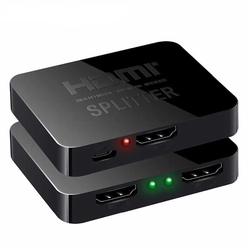 Мини HDMI 1 в 2 Выход 1080p 1x2 Сплиттер HD видео конвертер коробка адаптер для DVD PS3 PS4 Xbox PC