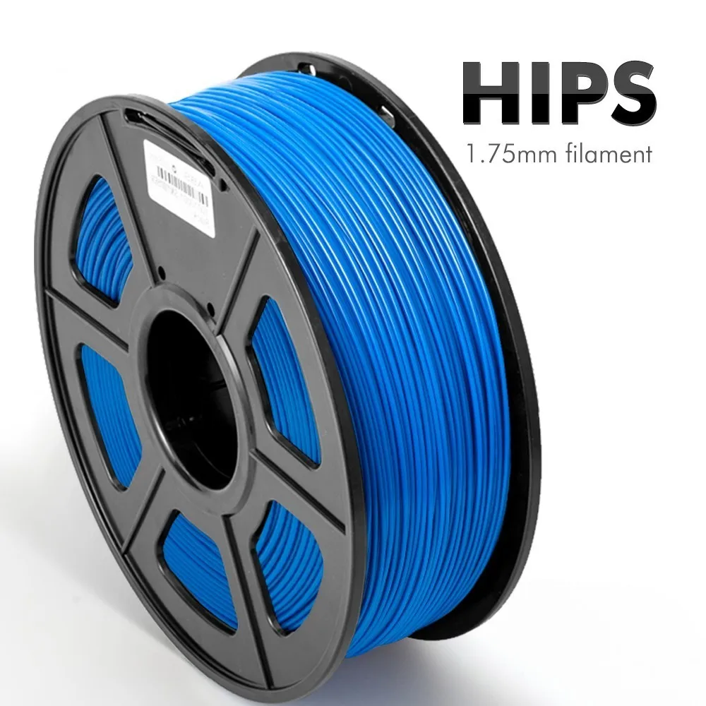 blue hips SUNLU HIPS нить для 3d принтера 1,75 мм Яркий Цвет 3D Экструдер расходные HIPS нити без пузырьков 1 кг с катушкой - Цвет: blue hips