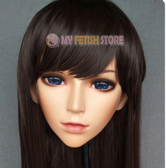 online (Chen-01) Masculino/menino/homem Meia Cabeça Kigurumi Máscara Cosplay Anime Japonês Máscara De Papel Boneca Com Peruca E Olhos