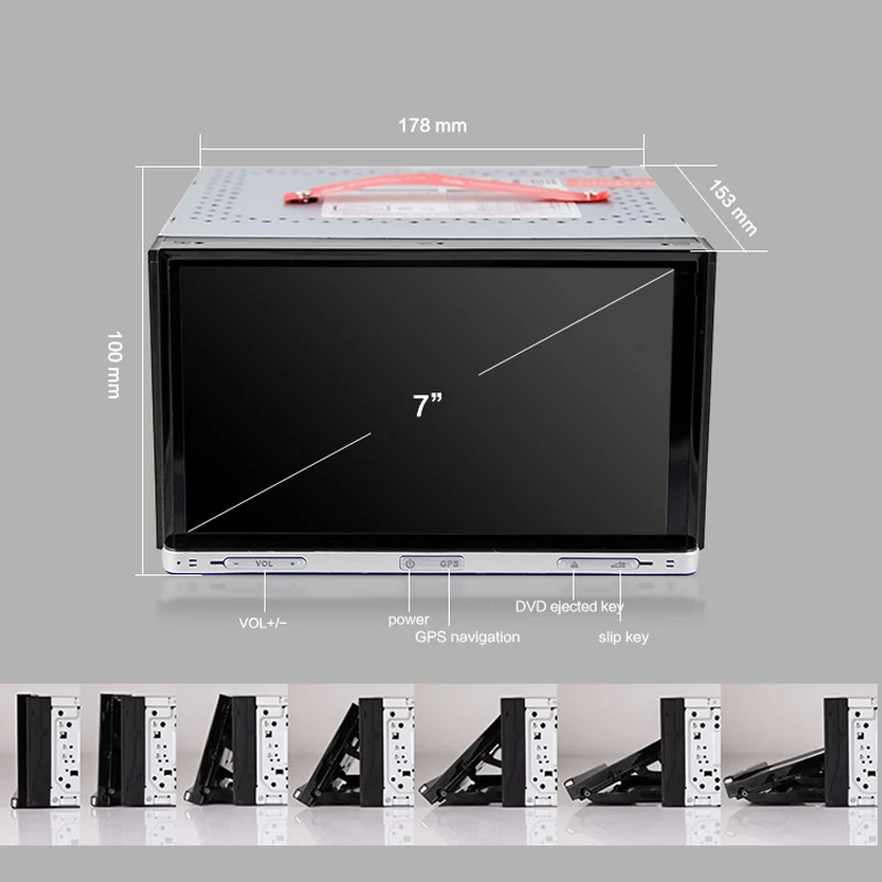 APRICOTCAR 4 Quad core 7 дюймовый dual шпинделя Bluetooth автомобильный DVD с WI FI/красочные огни