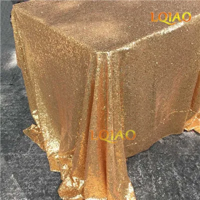 Gold Прямоугольная скатерть с вышитыми пайетками цвета шампанского/золота 120x200 см скатерти с пайетками для свадьбы, дня рождения, вечеринки, буфета - Цвет: Gold