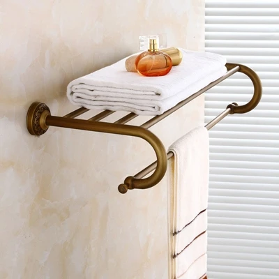 Towel Rack Антикварные аксессуары для ванной комнаты, настенный держатель для бумаги, вешалка для полотенец, туалетная щетка, мыльница, набор оборудования для ванной - Цвет: Towel Rack