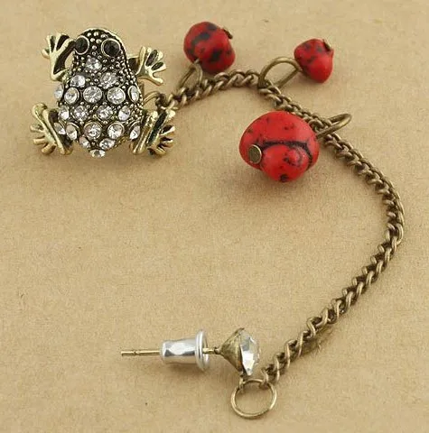 Min.order is $30 (Mix-Order) Free Shipping new fashion jewelry 2013 cute frog earrings 4pairs/lot |