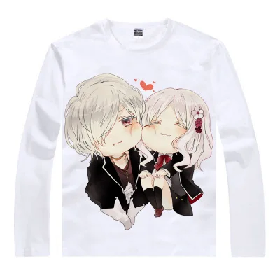 5 Аниме DIABOLIK LOVERS маскарадные костюмы Komori Yui, футболки с длинными рукавами и принтом Sakamaki Kanato, модные футболки Jibril, летние топы - Цвет: 5