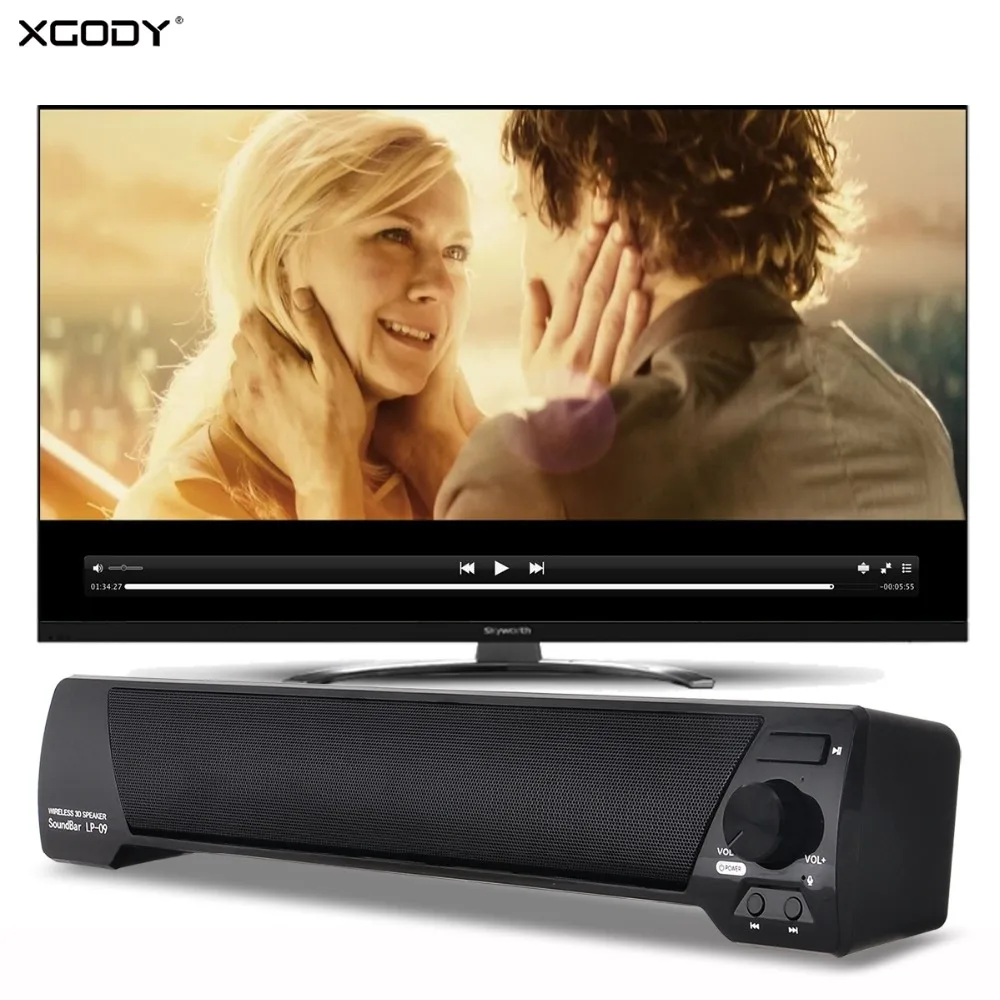 XGODY Саундбар ТВ домашний кинотеатр LP09 10 Вт ПК Bluetooth 4 2 громкий динамик