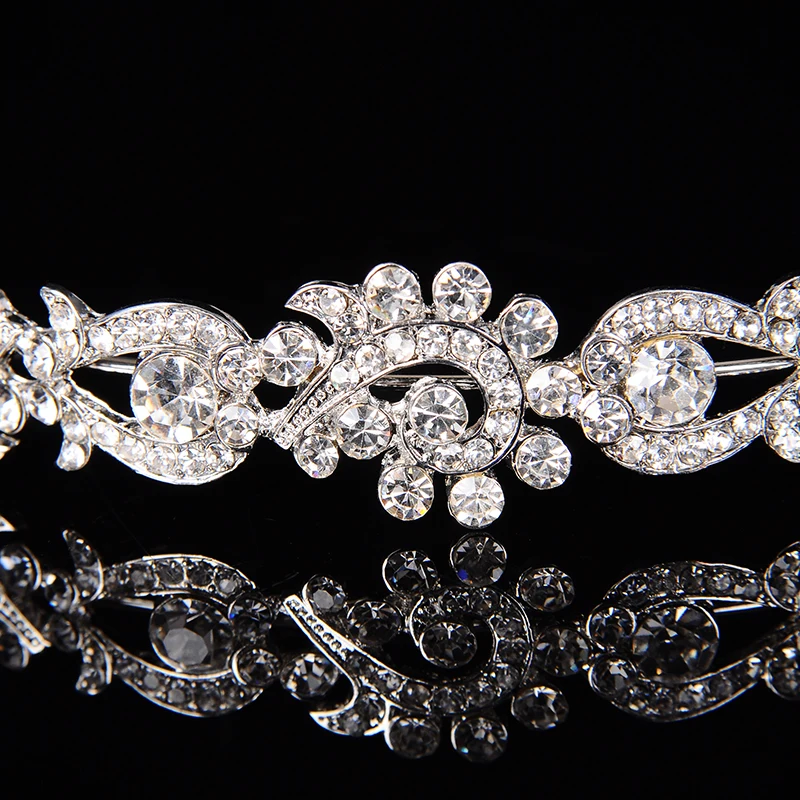 Белый Хрустальная корона свадебные Женские аксессуары для волос невесты завод