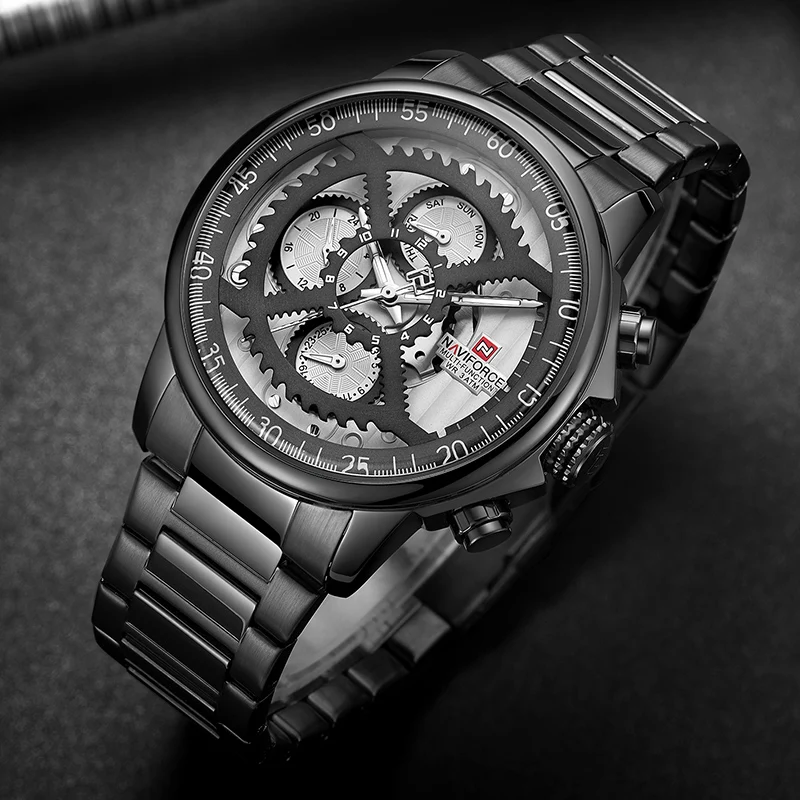 NAVIFORCE часы мужские модные повседневные спортивные часы Лидирующий бренд водонепроницаемые военные кварцевые 24 часовой циферблат Мужские часы Relogio Masculino