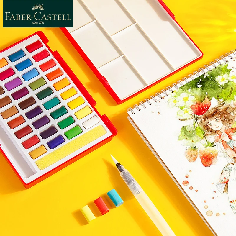 Набор акварельных красок Faber Castell 24/36/48 набор однотонных ярких цветов переносной