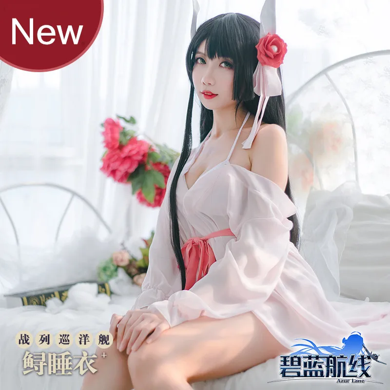 Azur Lane Косплэй IJN Хиеи карнавальный костюм Хиеи пижамы Ночная рубашка пикантное платье-костюм женский