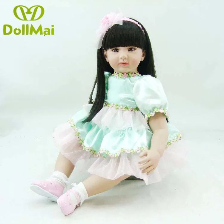 

60 см силиконовые виниловые Reborn Baby Doll игрушки реальные живые Новорожденные куклы для девочек платье для девочки; Принцесса; Подарок на день р...