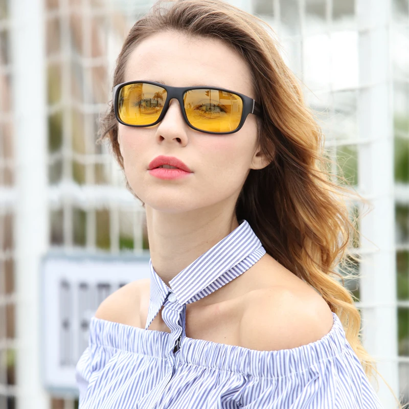 

Long Keeper Men's Polarized Night Vision Goggles Women Yellow Lens Anti-Glare for Male Driving Sunglasses 2018 Eyewears Unisex