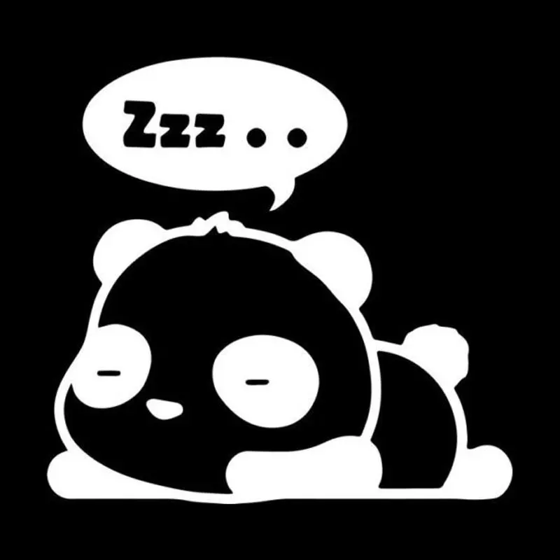15 см * 14 3 Стайлинг автомобиля мультфильм Милая панда сон ZZZ наклейки | Автомобили и