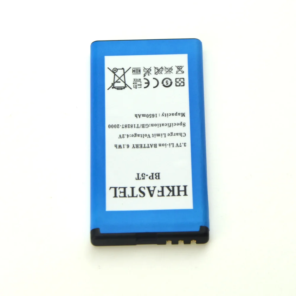 Новинка литий-ионный аккумулятор HKFASTEL BP-5T 5T для Nokia Lumia 820 825 1650 мАч - купить по