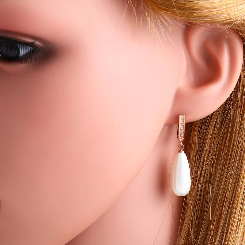 Женские серьги OCSERIO из циркония и жемчуга золотые ювелирные изделия 585 подвески с