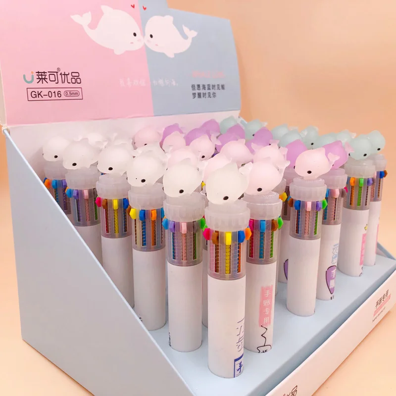 Kawaii мульти Цвет ручка 10 цветов Стильная футболка с изображением персонажей