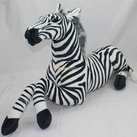 fancytrader 43 110cm jumbo lovely stuffed soft plush cute simulated zebra toy great gift for friends free shipping ft50617