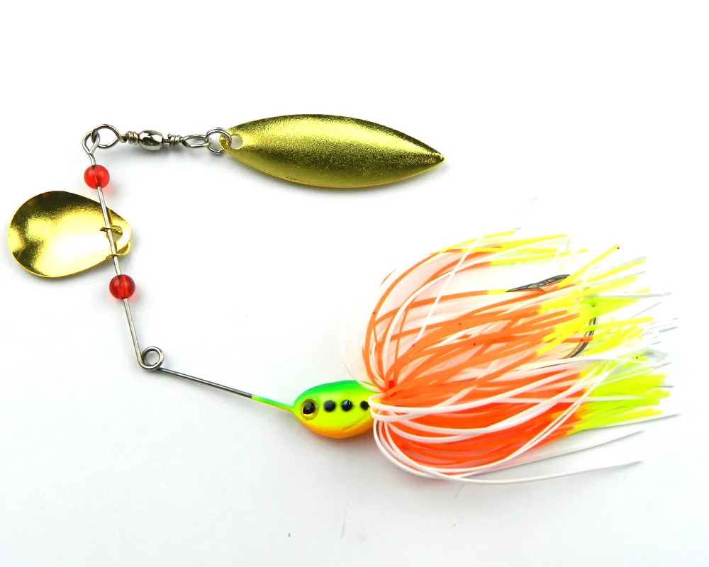 7Pcs Spinnerbait Metal Sequins Lures Silicone Skirt Jig Fishing Lure Wobbler Spinner Beard Tackle 16.3G | Спорт и развлечения