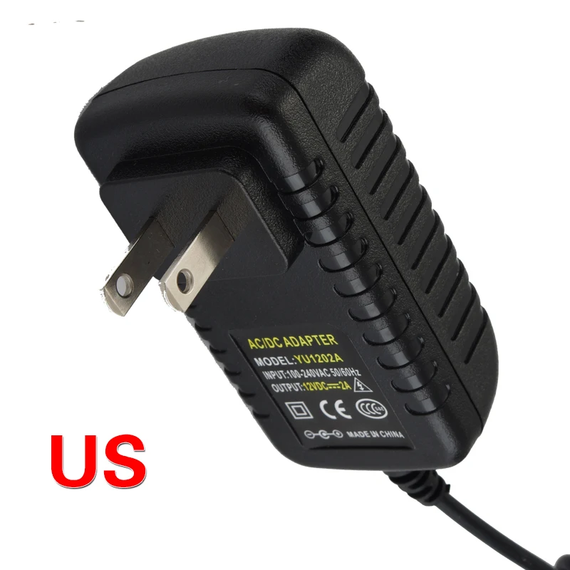 Кольцо DC 12 В 2A Питание адаптер для камер видеонаблюдения системы Eu/US/UK/АС Plug |