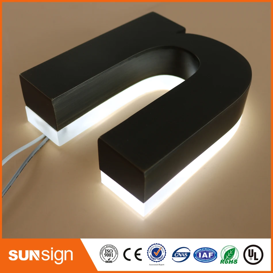 Светодиодный 3d знак из нержавеющей стали с подсветкой|channel letters sign|letter signilluminated