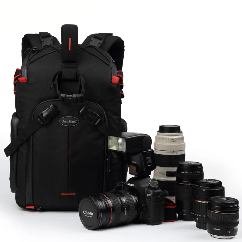 Jealiot сумка для фотоаппарата фоторюкзак рюкзак камеры цифровой dslr холст роликовый