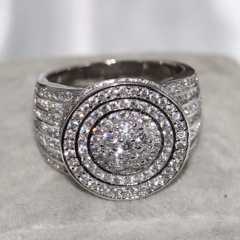 Женское кольцо на палец из стерлингового серебра 925 пробы с фианитом 5А|finger ring|wedding