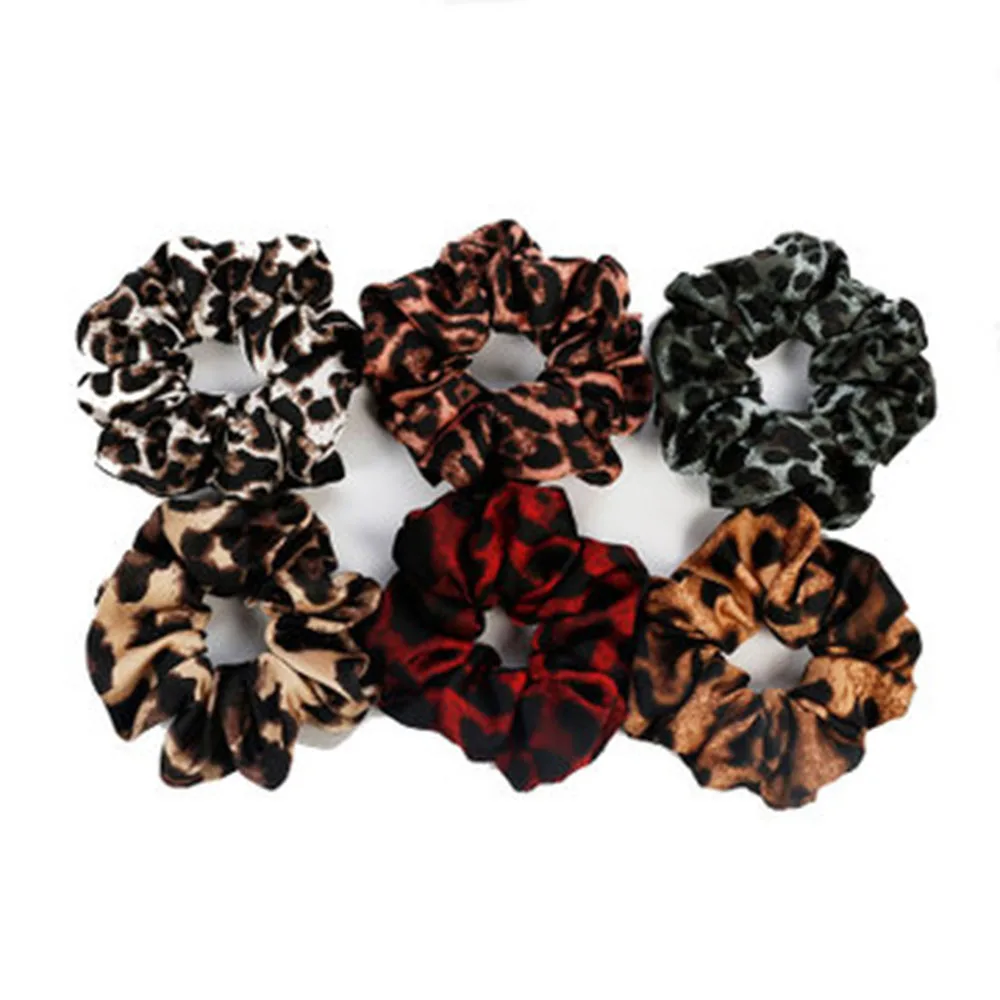 

Hot Sale 1PC Leopard Pattern Ladies Stretch Ponytail Hair Bands Elastic Headbands Women's Solid Headwear Hair Accessories