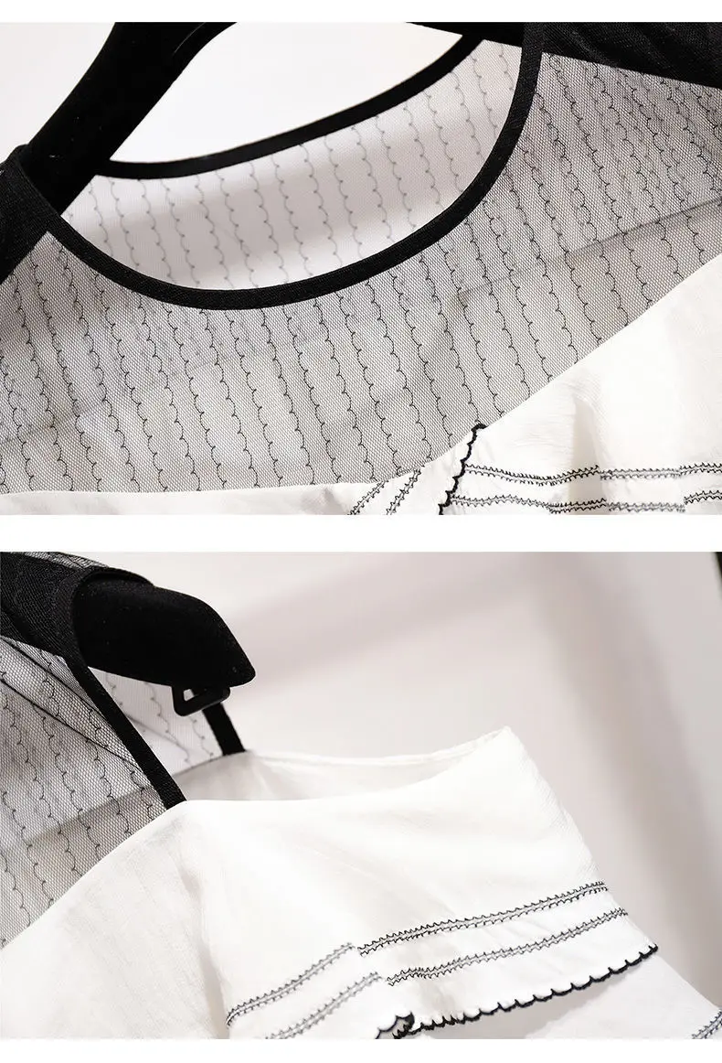 Женская прозрачная шифоновая футболка с открытыми плечами и рукавами в форме