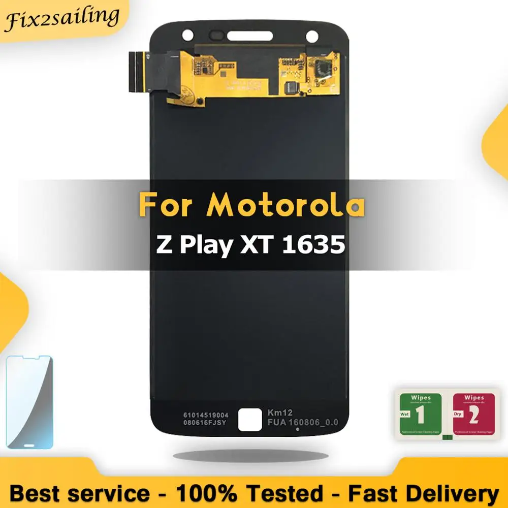 ЖК дисплей для Motorola Moto Z Play сенсорный экран XT1635 в сборе замена 100% протестированный