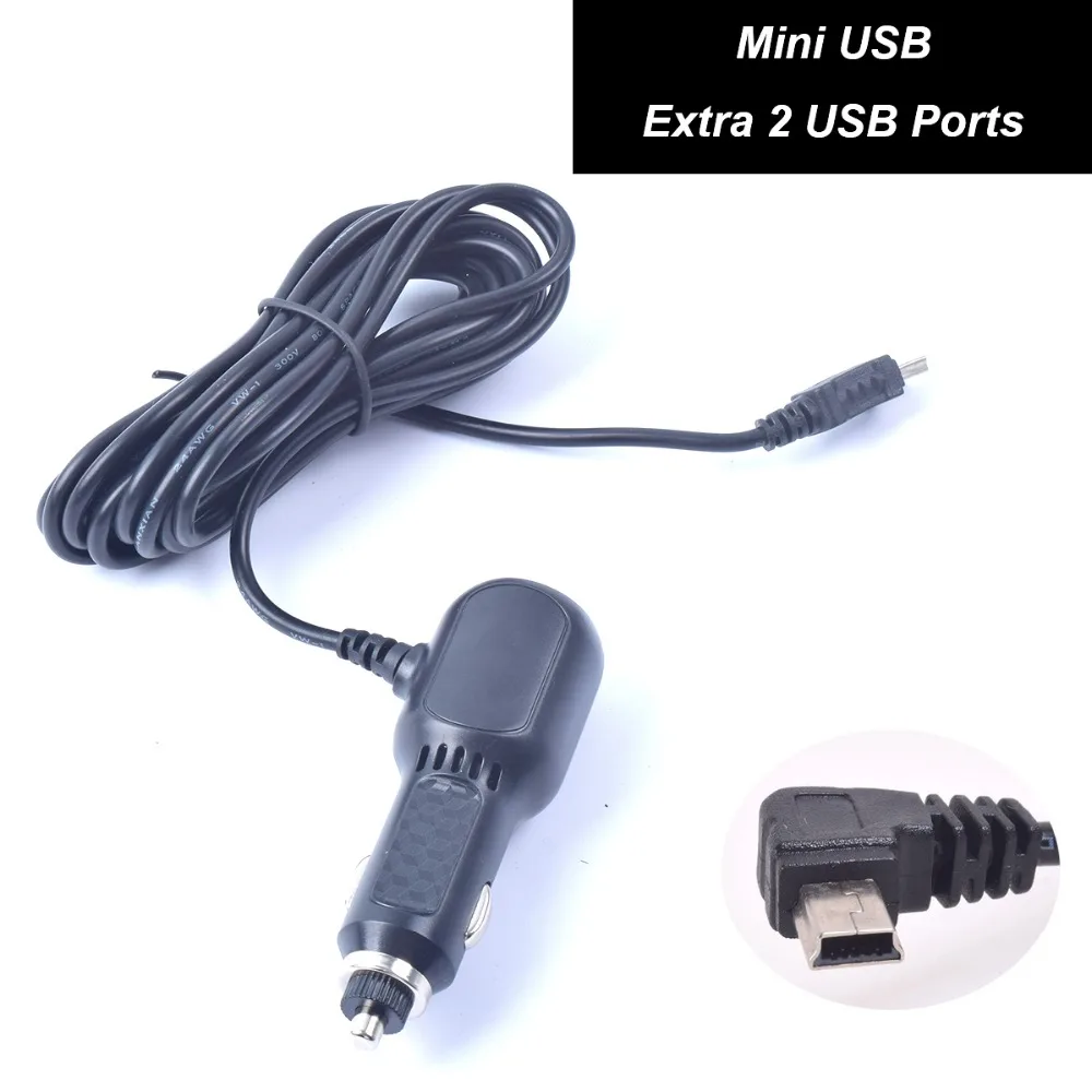 12 V/24 V автомобиль автомобильный прикуриватель Зарядное устройство Mini USB с дополнительной двойной муфтовый стыковочный USB 3-сторонний выход универсальное usb-зарядное устройство для samsung Dash Cam