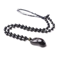 obsidian feet contentment pendant with chain trendy jewelry for men colorful lucky natural stone neklace pendant woman gift