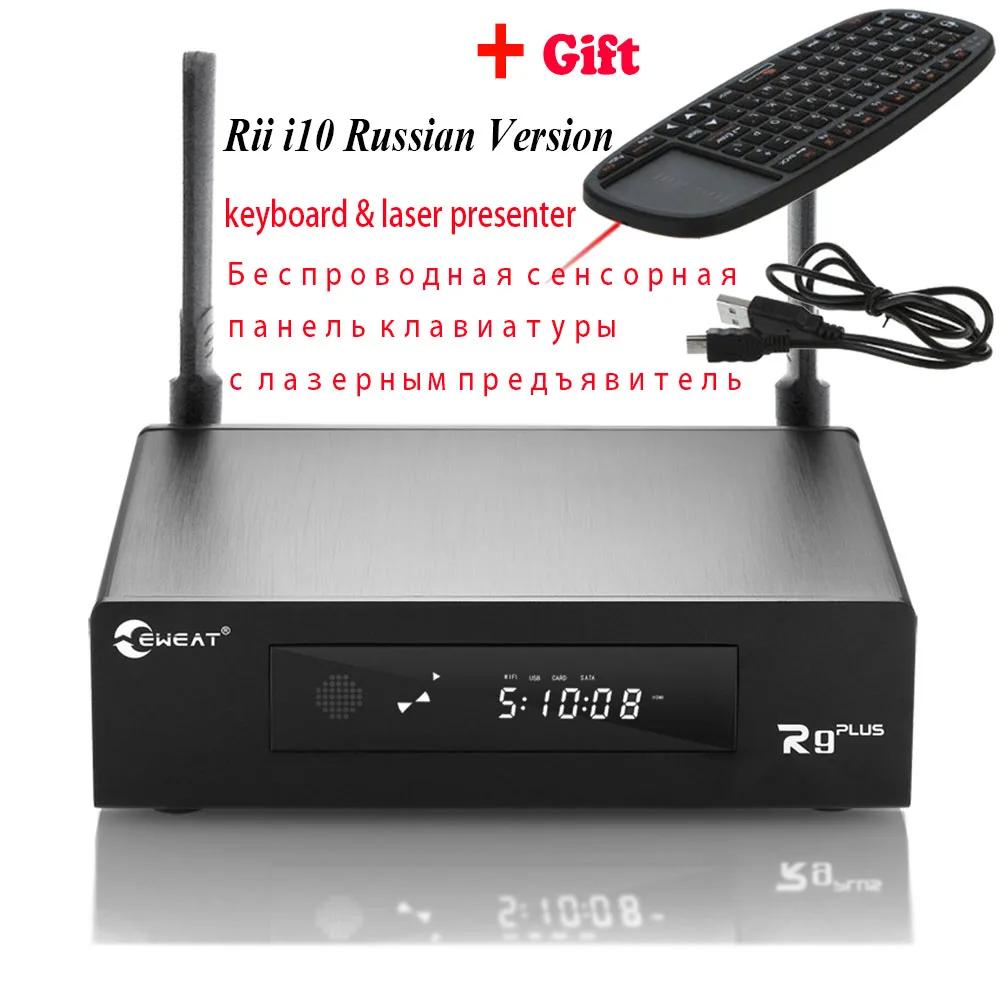 ТВ приставка EWEAT R9 Plus 4K HDR 2 ГБ 16 Smart TV Android 4G/5G Wi Fi Dolby DTS 3 5 &quotSATA HDD Bluetooth + беспроводная