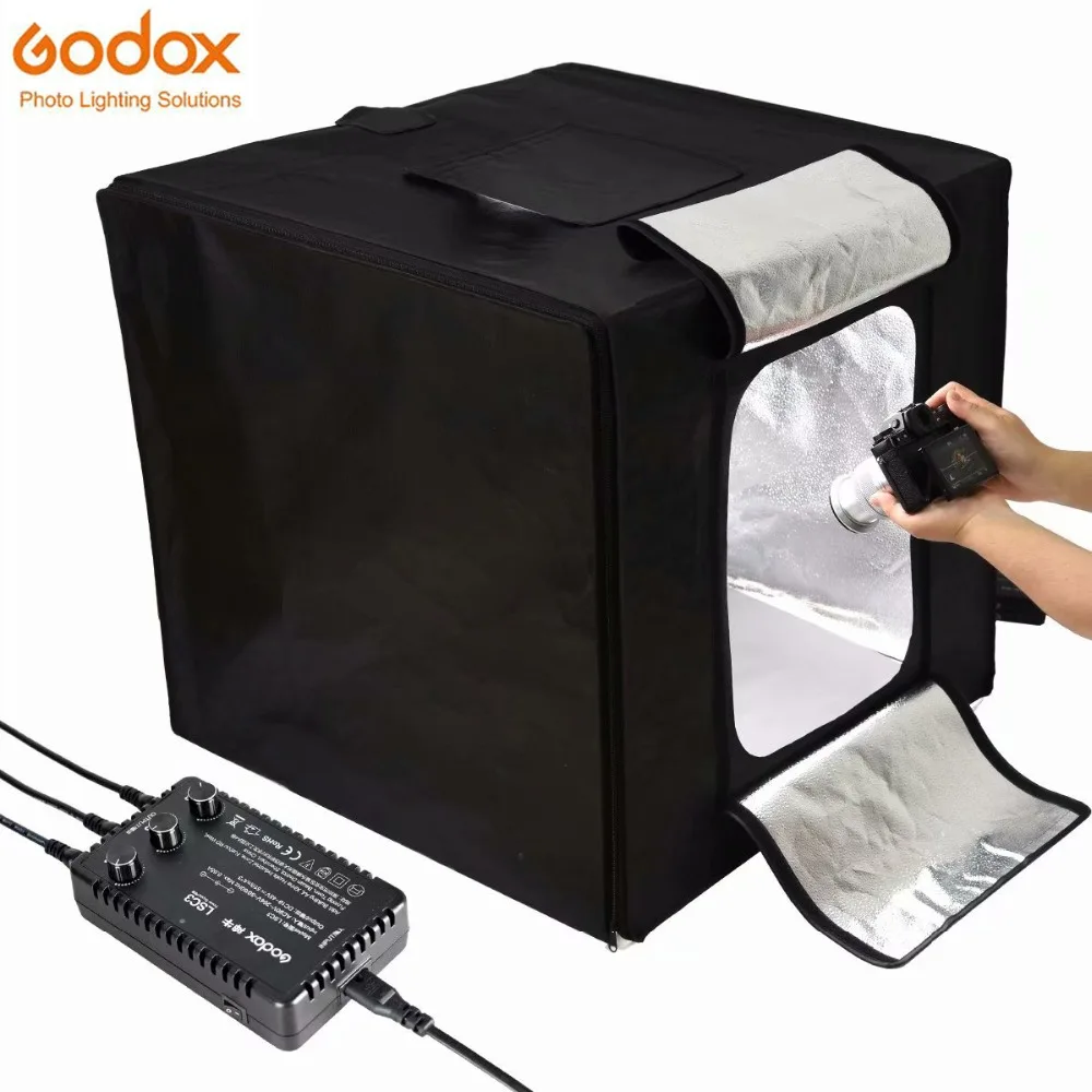 Godox Мини светодиодная фотостудия Съемка Палатка 40*40*40 см LST40 3 шт. Светодиодная