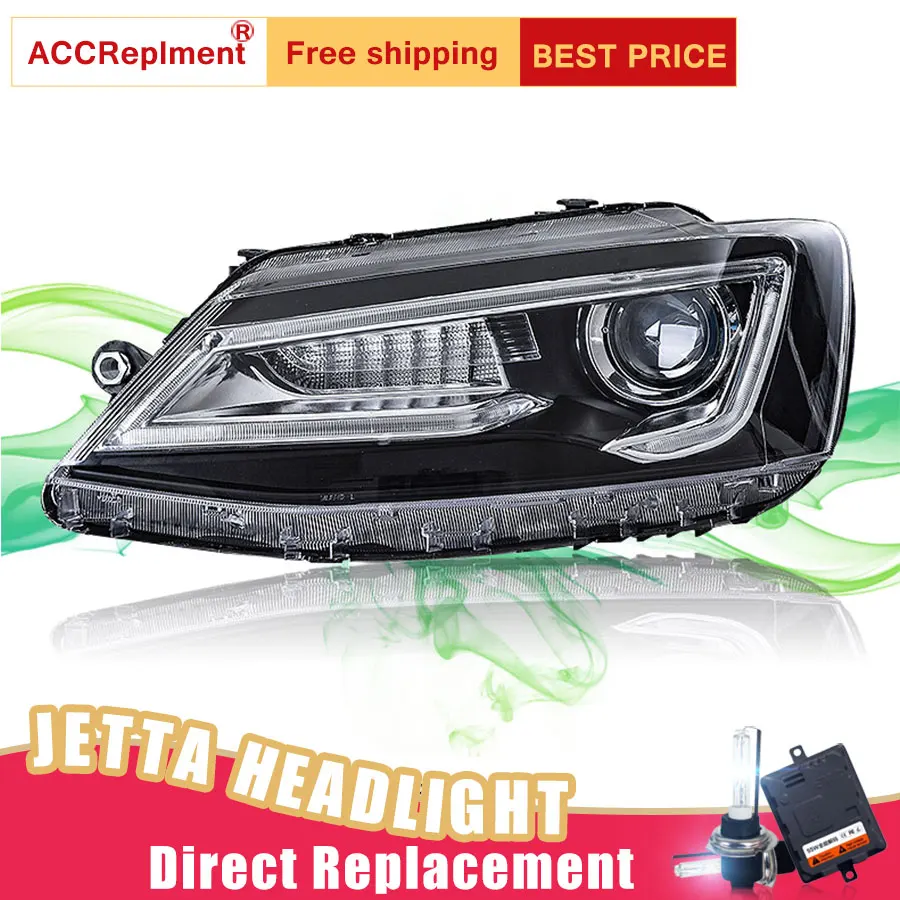 

2Pcs LED Headlights For VW Jetta 2012-2017 led car lights Angel eyes xenon HID KIT Fog lights LED Daytime Running Lights