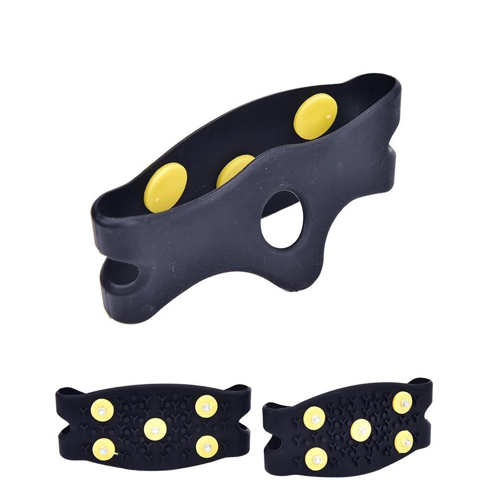 

2 Pcs 5 Teeth Claws Crampon Ski Ice Snow Spikes Non-slip Shoe Cover for Climbing