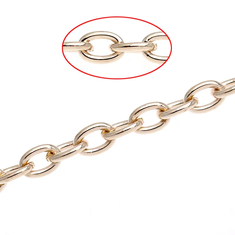 Тросовые цепи из сплава розовое золото 5 мм x 3 (2/8 &quotx 1/8&quot) 2 м|Ювелирная фурнитура
