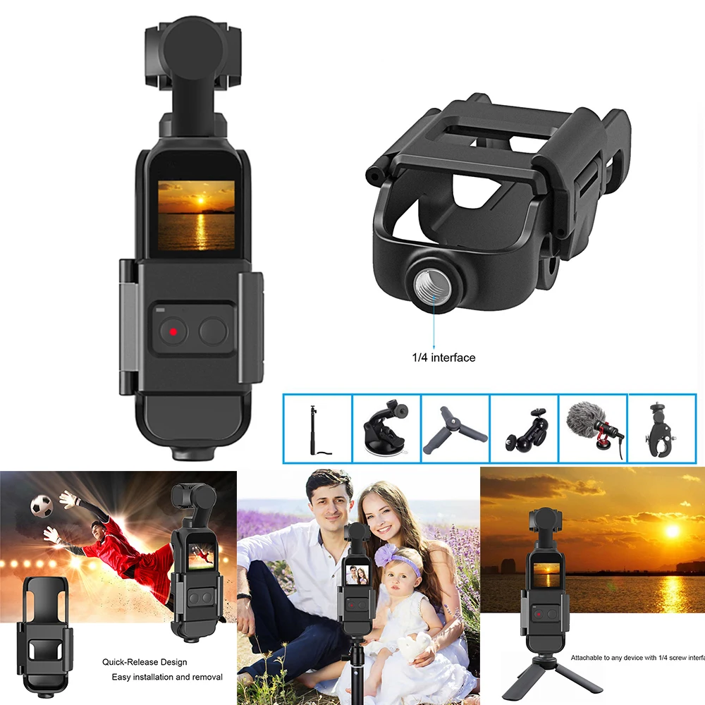 Держатель кронштейна для карманной камеры DJI Osmo с винтовым интерфейсом 1/4 и